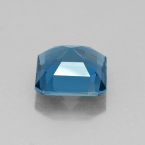2.00캐럿 천연 런던 블루 토파즈, 에메랄드 컷, 7.1×7.1 mm, VVS