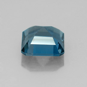 2.06캐럿 천연 런던 블루 토파즈, 에메랄드 컷, 7.1×7.1 mm, VS
