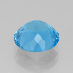 3.28캐럿 천연 스위스 블루 토파즈, 라운드 컷, 9.23 mm, VVS