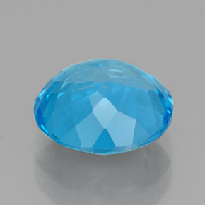 3.45캐럿 천연 스위스 블루 토파즈, 라운드 컷, 9.22 mm, VVS