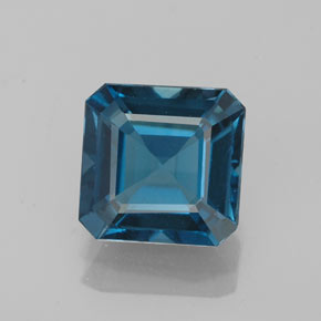 2.63캐럿 천연 런던 블루 토파즈, 에메랄드 컷, 8.1×8 mm, VVS-VS