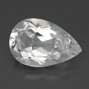 3.60캐럿 천연 화이트 토파즈, 배 모양, 12.1×7.9 mm, VVS-VS