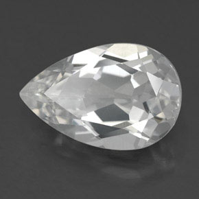 3.60캐럿 천연 화이트 토파즈, 배 모양, 12.1×7.9 mm, VVS-VS