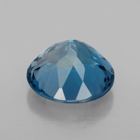 3.30캐럿 천연 런던 블루 토파즈, 라운드 컷, 9.03 mm, VVS