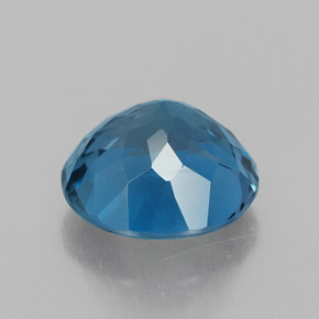 3.32캐럿 천연 런던 블루 토파즈, 라운드 컷, 8.98 mm, VVS