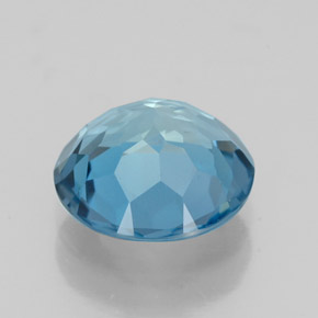 2.58캐럿 천연 런던 블루 토파즈, 라운드 컷, 8.62 mm, VVS