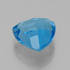 3.24캐럿 천연 스위스 블루 토파즈, 트릴리언, 9.1×9 mm, VVS-VS
