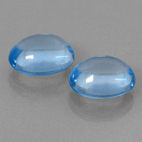 7.62캐럿 천연 스위스 블루 토파즈 보석, 타원형 컷, 10.5×8.6 mm, 투명한