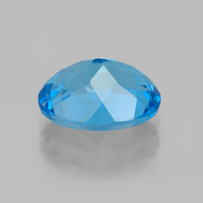 2.26캐럿 천연 스위스 블루 토파즈, 타원형 컷, 9.1×7.1 mm, VS