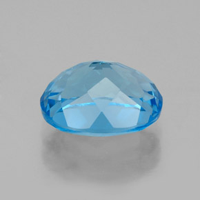 2.64캐럿 천연 스위스 블루 토파즈, 타원형 컷, 9.1×7.2 mm, VS