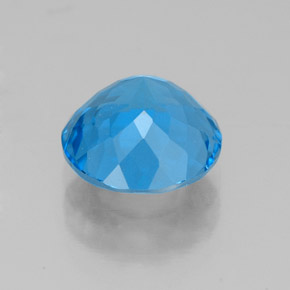 2.54캐럿 천연 스위스 블루 토파즈, 라운드 컷, 8.25 mm, VS