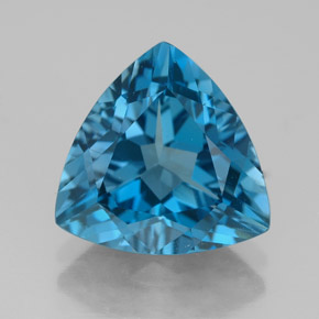 5.58캐럿 천연 런던 블루 토파즈, 트릴리언, 12×11.7 mm, VVS