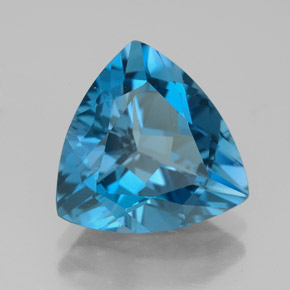 5.58캐럿 천연 런던 블루 토파즈, 트릴리언, 12×11.7 mm, VVS
