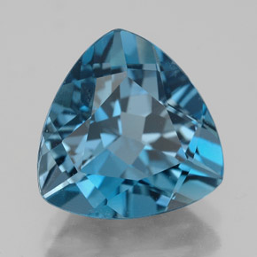 6.63캐럿 천연 런던 블루 토파즈, 트릴리언, 11.9×11.8 mm, VVS