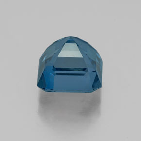 2.61캐럿 천연 런던 블루 토파즈, 에메랄드 컷, 7.2×7.2 mm, VVS