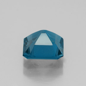 1.75캐럿 천연 런던 블루 토파즈, 에메랄드 컷, 7×7 mm, VS