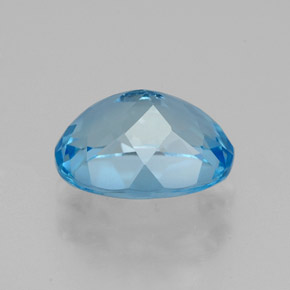 2.50캐럿 천연 스위스 블루 토파즈, 타원형 컷, 9.1×7.1 mm, VVS-VS