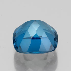 2.80캐럿 천연 런던 블루 토파즈, 쿠션 컷, 8.1×8 mm, VS