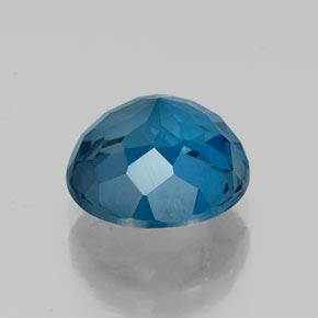 2.52캐럿 천연 런던 블루 토파즈, 라운드 컷, 8.02 mm, VVS