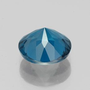 2.26캐럿 천연 런던 블루 토파즈, 라운드 컷, 8.17 mm, VS