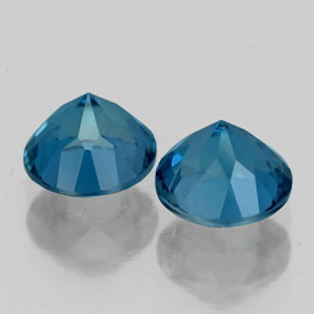 캐럿 천연 런던 블루 토파즈 보석, 라운드 컷, 7.06 mm, VS