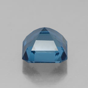 3.41캐럿 천연 런던 블루 토파즈, 에메랄드 컷, 8.1×8.1 mm, VS-SI