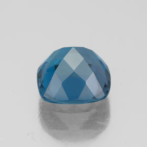 2.84캐럿 천연 런던 블루 토파즈, 쿠션 컷, 8.1×8 mm, VS