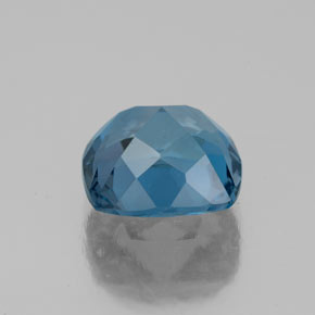 2.68캐럿 천연 런던 블루 토파즈, 쿠션 컷, 8×8 mm, VS