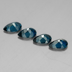 캐럿 천연 런던 블루 토파즈 보석, 배 모양, 10.9×7.6 mm, VVS-VS