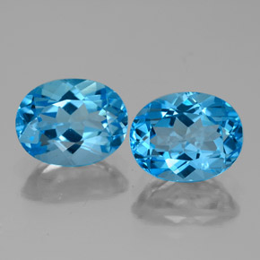 4.85캐럿 천연 스위스 블루 토파즈 보석, 타원형 컷, 9.1×7.2 mm, VVS-VS