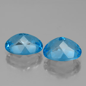 4.85캐럿 천연 스위스 블루 토파즈 보석, 타원형 컷, 9.1×7.2 mm, VVS-VS