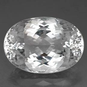 80.85캐럿 천연 화이트 토파즈, 타원형 컷, 31.1×22 mm, VVS