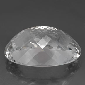 80.85캐럿 천연 화이트 토파즈, 타원형 컷, 31.1×22 mm, VVS