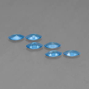 캐럿 천연 스위스 블루 토파즈 보석, 마퀴즈, 7.2×3.6 mm, VVS