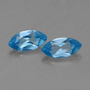 캐럿 천연 스위스 블루 토파즈 보석, 마퀴즈, 7×3.6 mm, VVS-VS