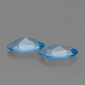 캐럿 천연 스위스 블루 토파즈 보석, 마퀴즈, 7×3.6 mm, VVS-VS