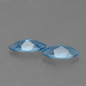 캐럿 천연 스위스 블루 토파즈 보석, 마퀴즈, 7×3.5 mm, VVS-VS