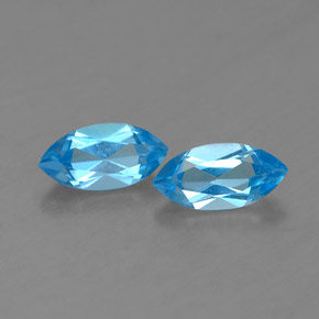 캐럿 천연 스위스 블루 토파즈 보석, 마퀴즈, 7.1×3.5 mm, VS