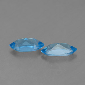 캐럿 천연 스위스 블루 토파즈 보석, 마퀴즈, 7.1×3.5 mm, VS