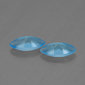 캐럿 천연 스위스 블루 토파즈 보석, 마퀴즈, 7.2×3.7 mm, VVS-VS