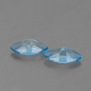 캐럿 천연 스위스 블루 토파즈 보석, 마퀴즈, 6.9×3.6 mm, VVS-VS