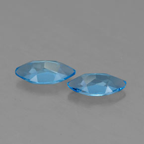 캐럿 천연 스위스 블루 토파즈 보석, 마퀴즈, 6.9×3.5 mm, VVS-VS