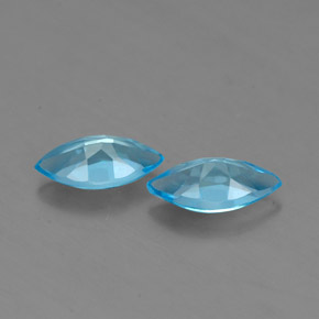 캐럿 천연 스위스 블루 토파즈 보석, 마퀴즈, 7.2×3.6 mm, VVS