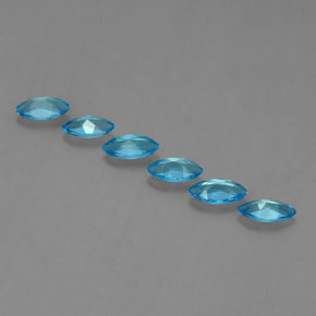 2.43캐럿 천연 스위스 블루 토파즈 보석, 마퀴즈, 7.1×3.6 mm, VVS-VS