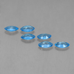 2.69캐럿 천연 스위스 블루 토파즈 보석, 마퀴즈, 7×3.7 mm, VVS-VS