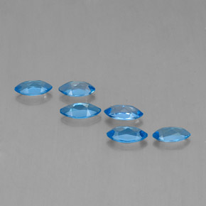 2.55캐럿 천연 스위스 블루 토파즈 보석, 마퀴즈, 6.8×3.5 mm, VVS-VS