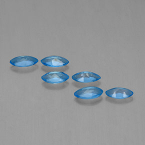 2.63캐럿 천연 스위스 블루 토파즈 보석, 마퀴즈, 7×3.7 mm, VVS-VS