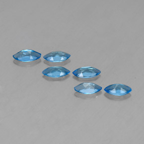 2.76캐럿 천연 스위스 블루 토파즈 보석, 마퀴즈, 6×3.6 mm, VVS-VS