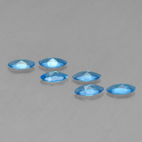 캐럿 천연 스위스 블루 토파즈 보석, 마퀴즈, 7.1×3.7 mm, VVS-VS