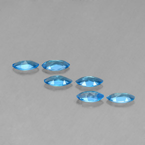캐럿 천연 스위스 블루 토파즈 보석, 마퀴즈, 7×3.5 mm, VVS-VS